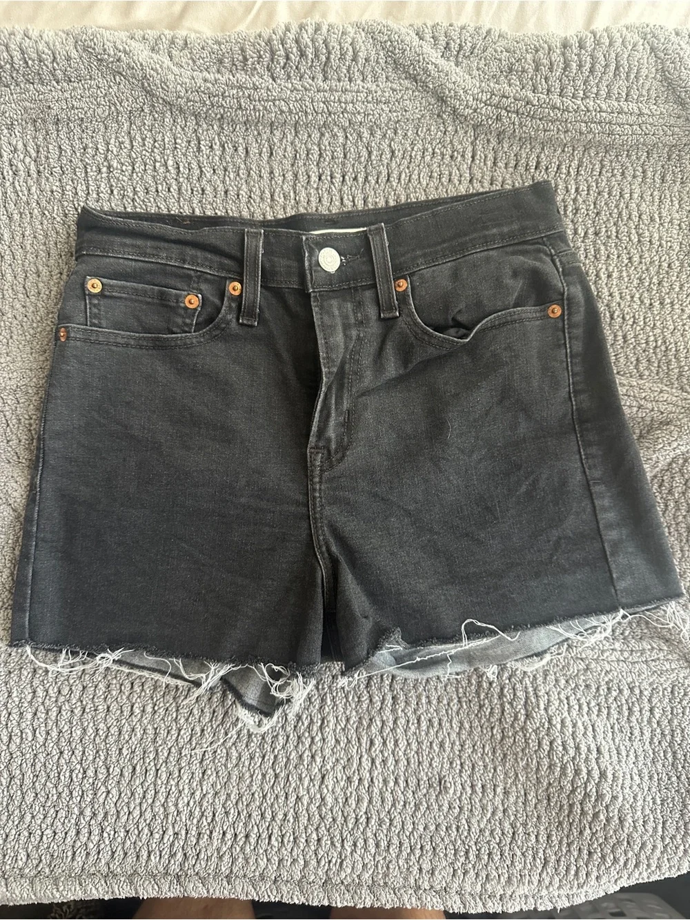 Levi’s Women's Black Denim Cutoff Shorts 28